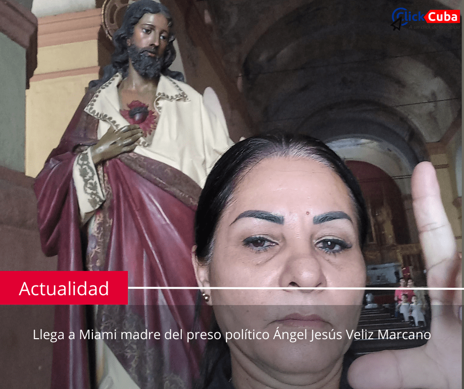 Llega a Miami madre del preso político Ángel Jesús Veliz&nbsp;Marcano