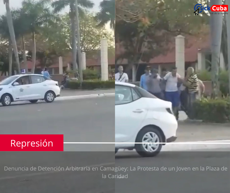 Denuncia de detención arbitraria en Camagüey: La protesta de un joven en la Plaza de la Caridad