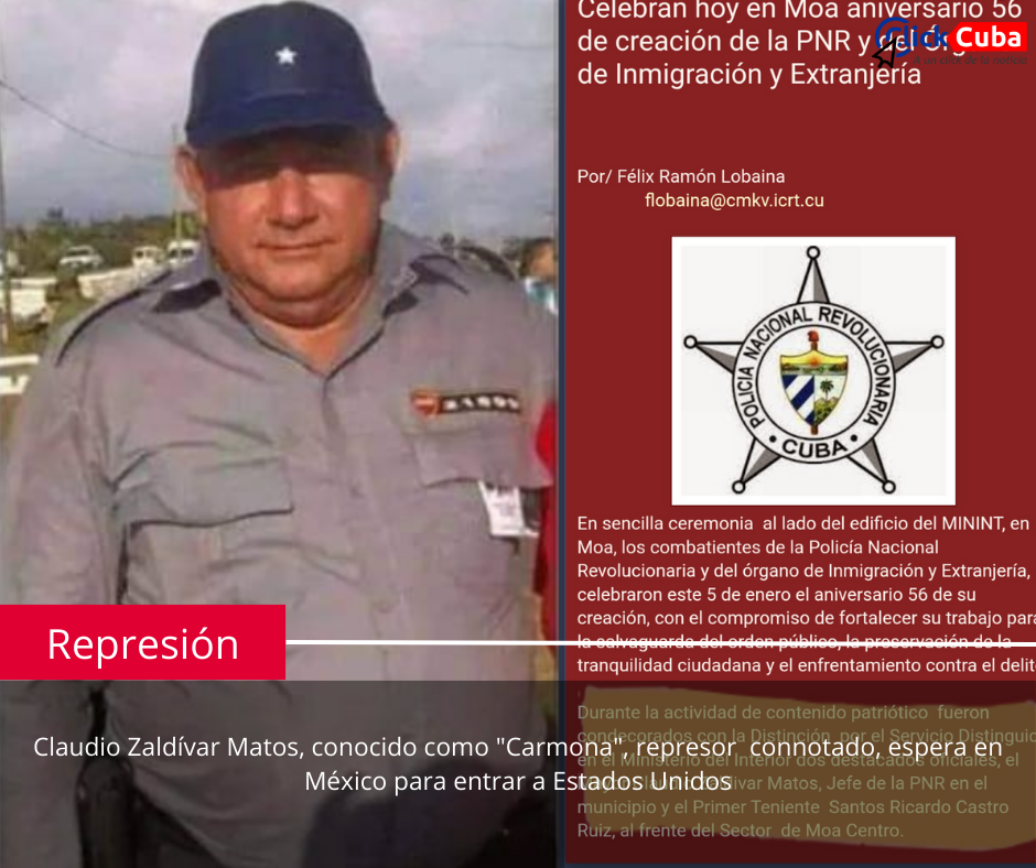 Claudio Zaldívar Matos, conocido como «Carmona», represor connotado, espera en México para entrar a Estados Unidos