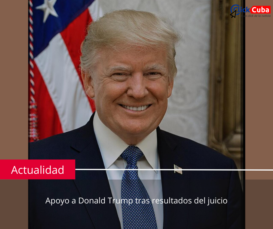 Apoyo a Donald Trump tras resultados del juicio