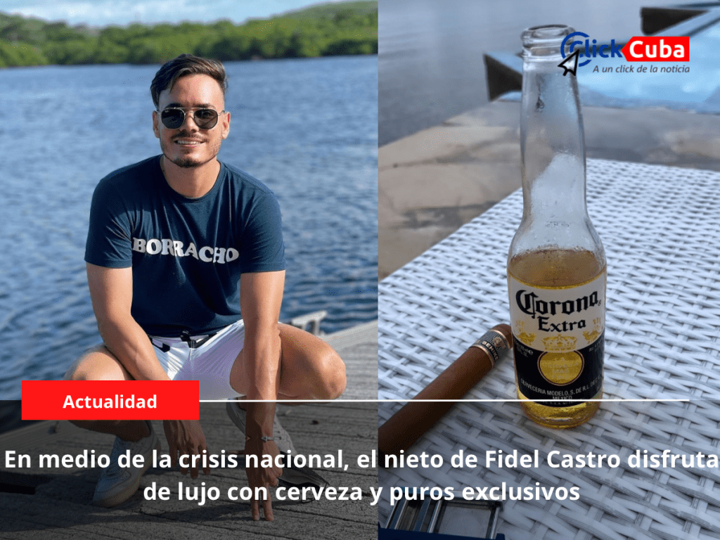 En medio de la crisis nacional, el nieto de Fidel Castro disfruta de lujo con cerveza y puros&nbsp;exclusivos