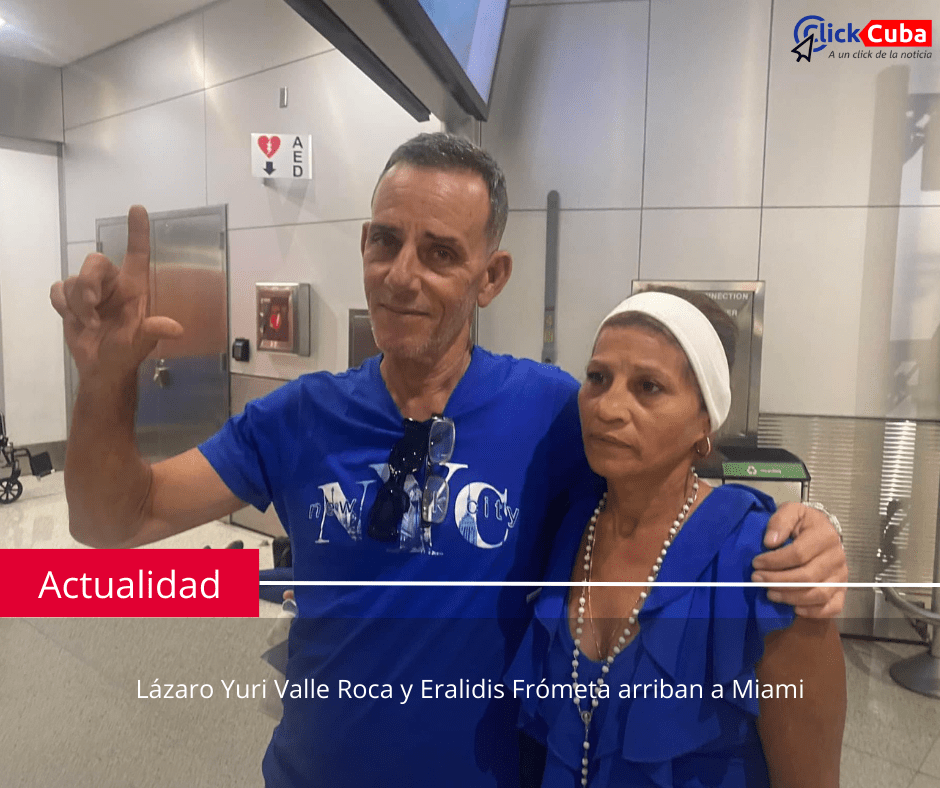 Lázaro Yuri Valle Roca y Eralidis Frómeta arriban a Miami: Un nuevo comienzo tras años de&nbsp;represión
