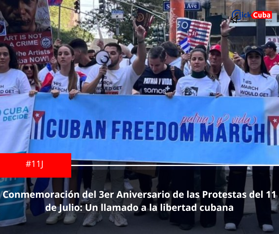 Conmemoración del 3er Aniversario de las Protestas del 11 de Julio: Un llamado a la libertad cubana