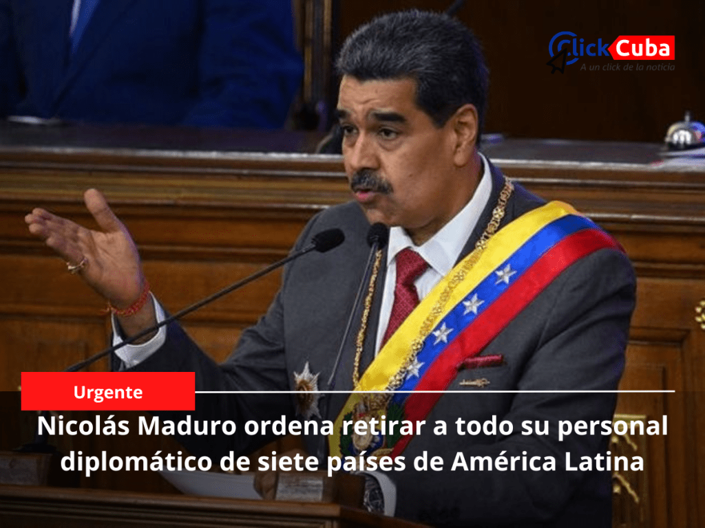 Nicolás Maduro ordena retirar a todo su personal diplomático de siete países de América&nbsp;Latina