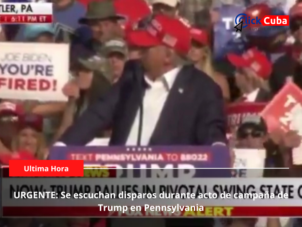 URGENTE: Se escuchan disparos durante acto de campaña de Trump en&nbsp;Pennsylvania