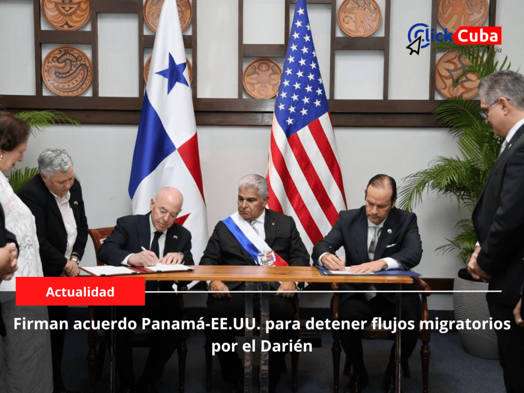 Firman acuerdo Panamá-EE.UU. para detener flujos migratorios por el&nbsp;Darién