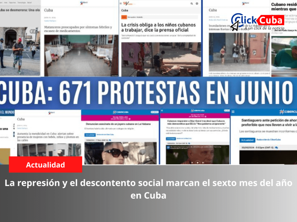 La represión y el descontento social marcan el sexto mes del año en&nbsp;Cuba