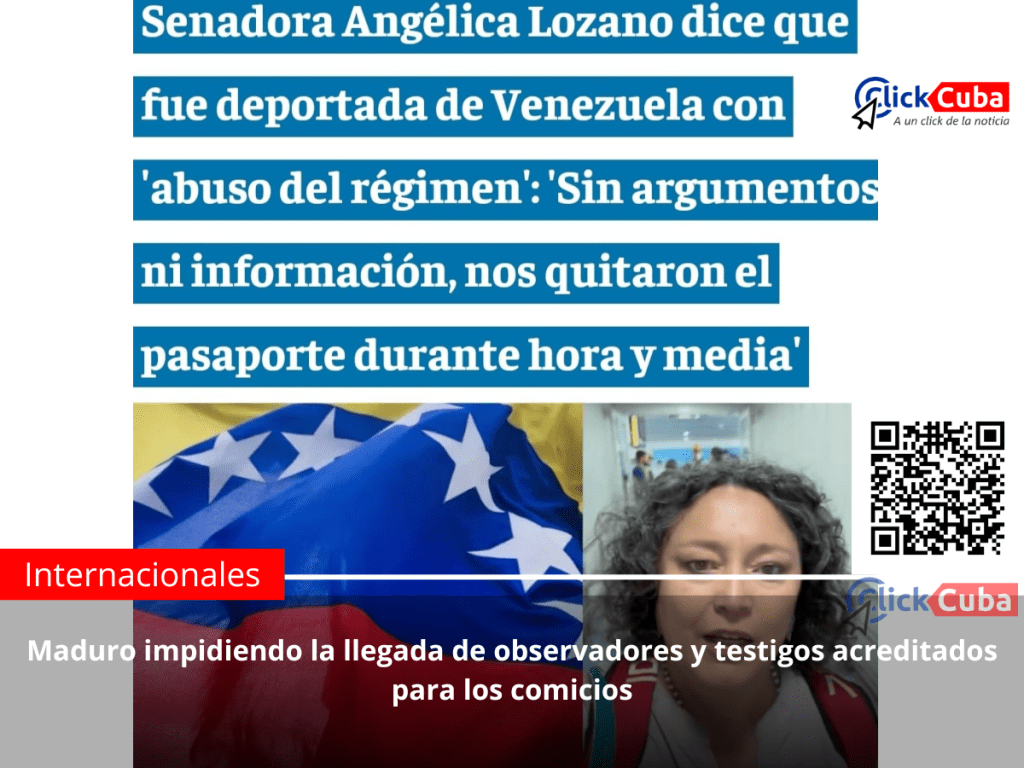 Maduro impidiendo la llegada de observadores y testigos acreditados para los&nbsp;comicios