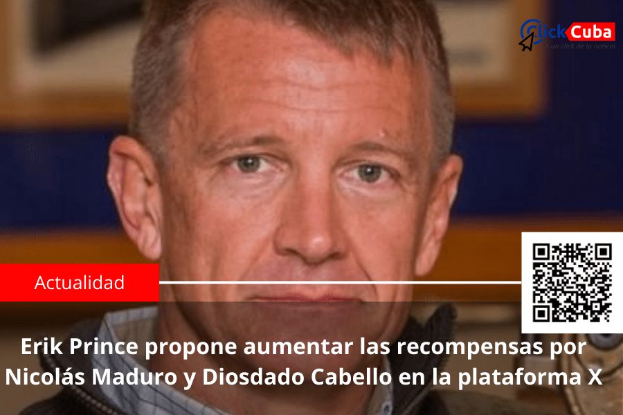 Erik Prince propone aumentar las recompensas por Nicolás Maduro y Diosdado Cabello en la plataforma&nbsp;X