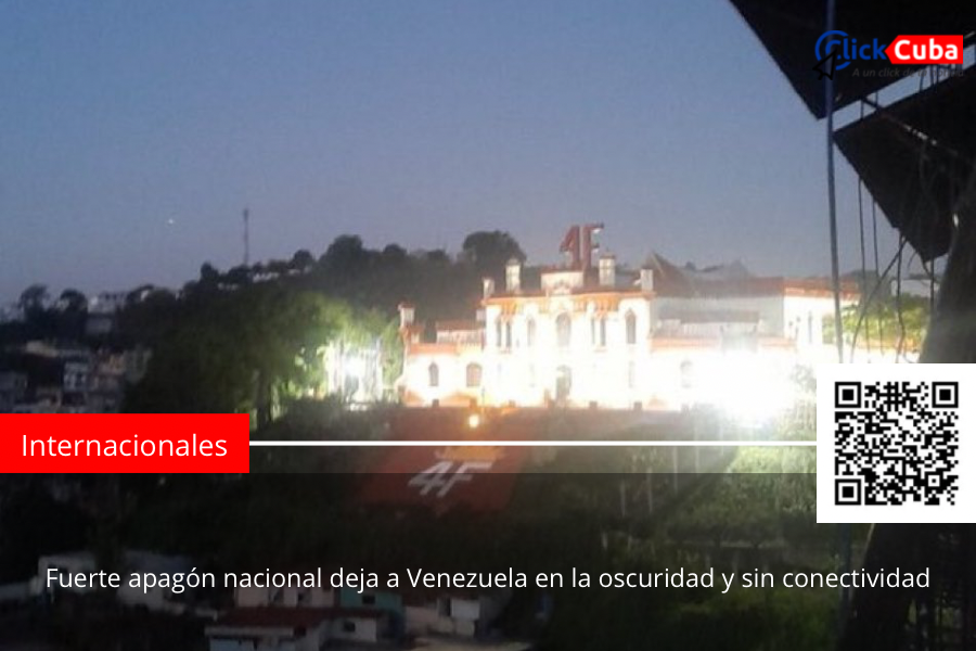 Fuerte apagón nacional deja a Venezuela en la oscuridad y sin conectividad