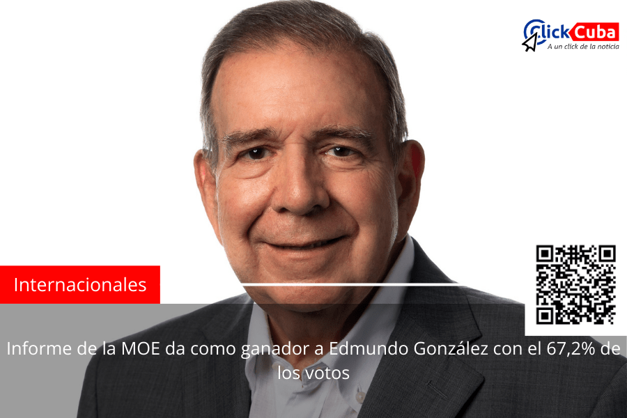 Informe de la MOE da como ganador a Edmundo González con el 67,2% de los&nbsp;votos