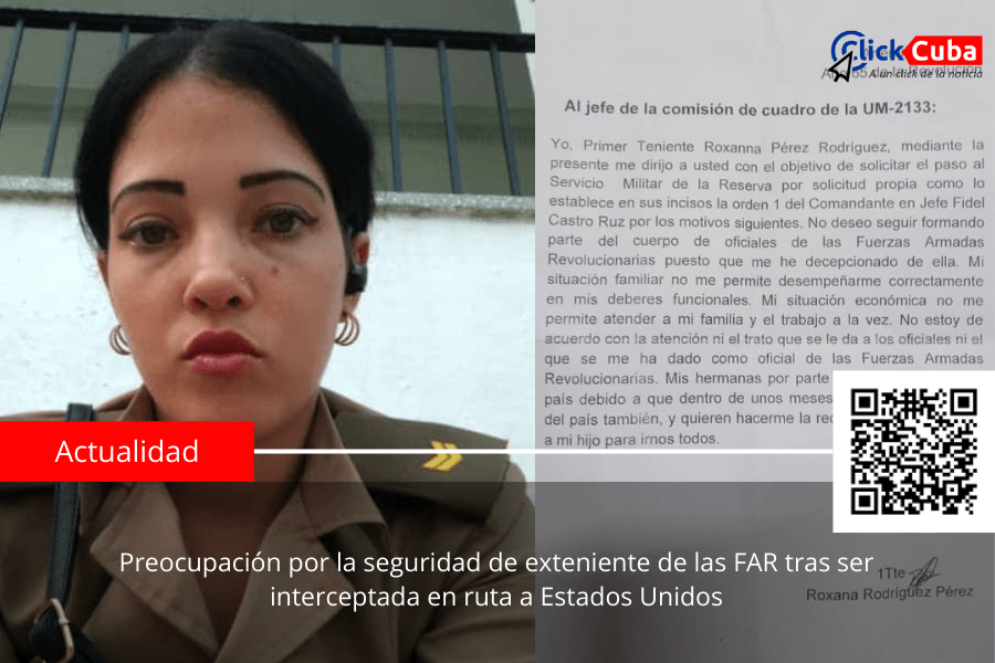 Preocupación por la seguridad de exteniente de las FAR tras ser interceptada en ruta a Estados&nbsp;Unidos