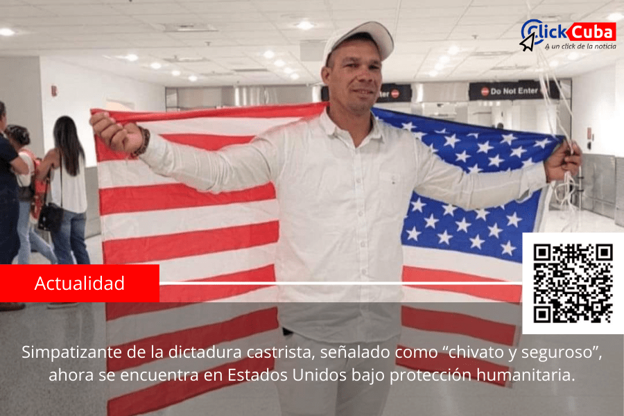 Simpatizante de la dictadura castrista, señalado como “chivato y seguroso”, ahora se encuentra en Estados Unidos bajo protección&nbsp;humanitaria
