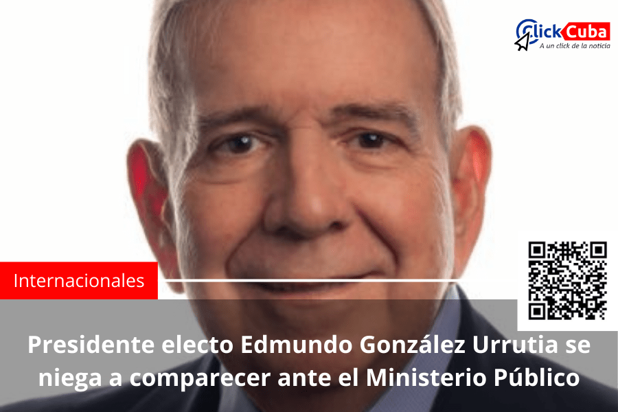 Presidente electo Edmundo González Urrutia se niega a comparecer ante el Ministerio&nbsp;Público