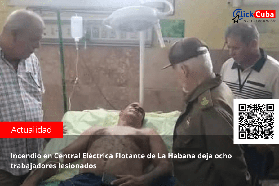 Incendio en Central Eléctrica Flotante de La Habana deja ocho trabajadores&nbsp;lesionados