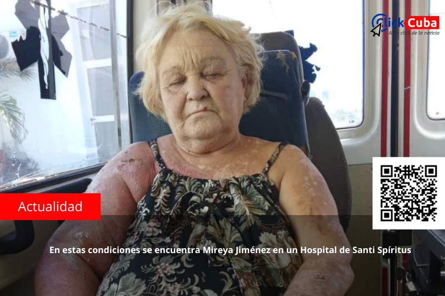 En estas condiciones se encuentra Mireya Jiménez en un Hospital de Santi Spíritus