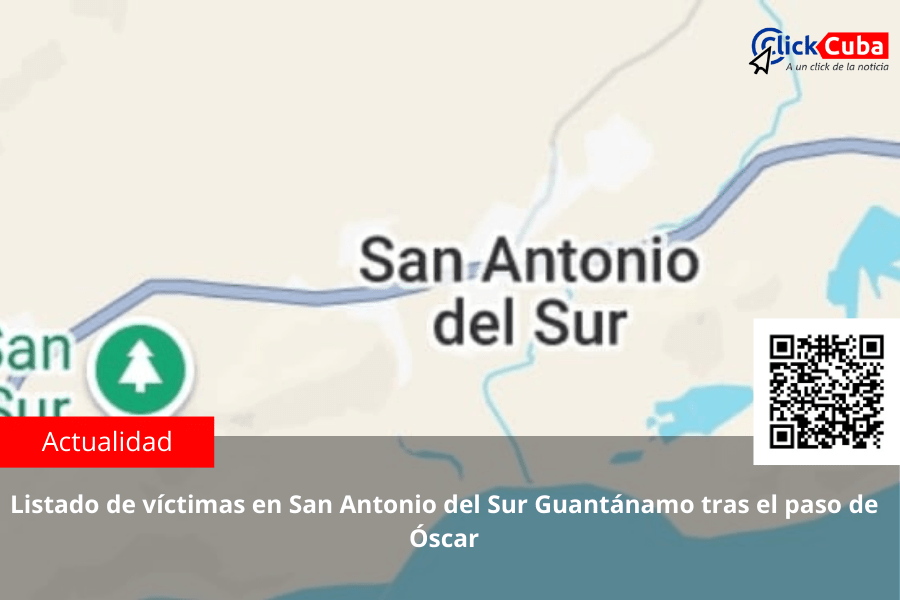 Listado de víctimas en San Antonio del Sur Guantánamo tras el paso de&nbsp;Óscar
