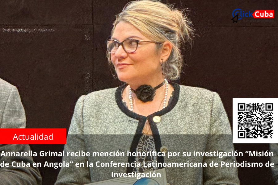 Annarella Grimal recibe mención honorífica por su investigación “Misión de Cuba en Angola” en la Conferencia Latinoamericana de Periodismo de Investigación