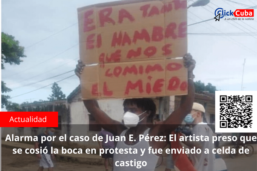 Alarma por el caso de Juan E. Pérez: El artista preso que se cosió la boca en protesta y fue enviado a celda de&nbsp;castigo