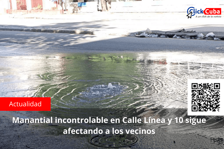 Manantial incontrolable en Calle Línea y 10 sigue afectando a los&nbsp;vecinos