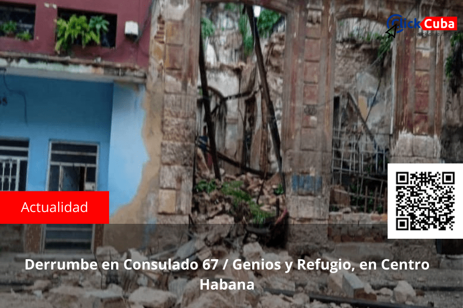 Derrumbe en Consulado 67 / Genios y Refugio, en Centro&nbsp;Habana