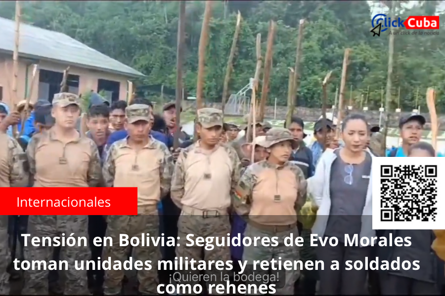 Tensión en Bolivia: Seguidores de Evo Morales toman unidades militares y retienen a soldados como&nbsp;rehenes