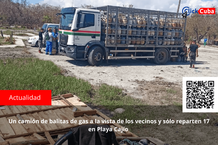 Un camión de balitas de gas a la vista de los vecinos y sólo reparten 17 en Playa&nbsp;Cajío