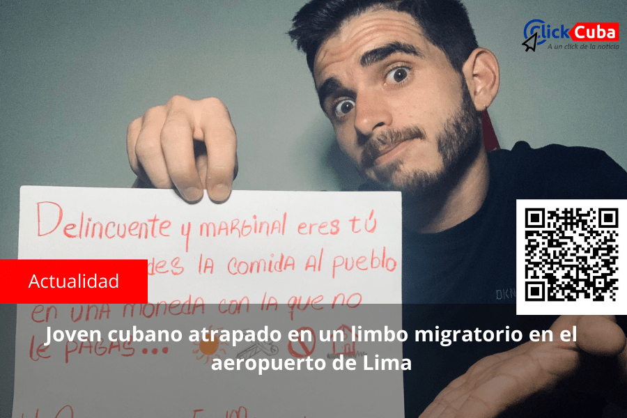Joven cubano atrapado en un limbo migratorio en el aeropuerto de&nbsp;Lima