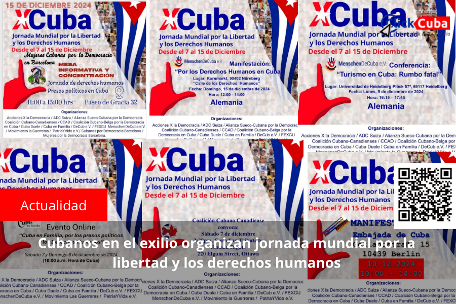 Cubanos en el exilio organizan jornada mundial por la libertad y los derechos&nbsp;humanos
