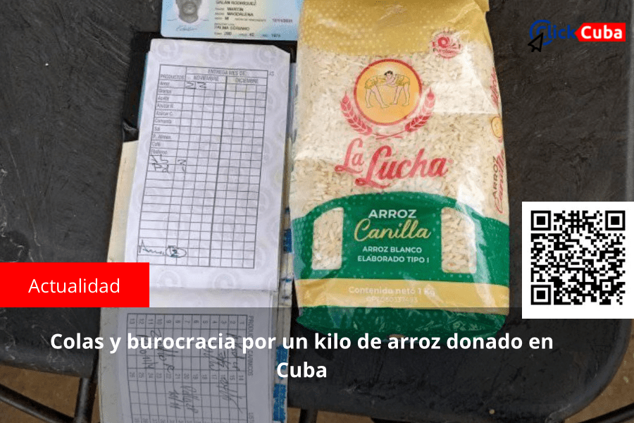 Colas y burocracia por un kilo de arroz donado en&nbsp;Cuba