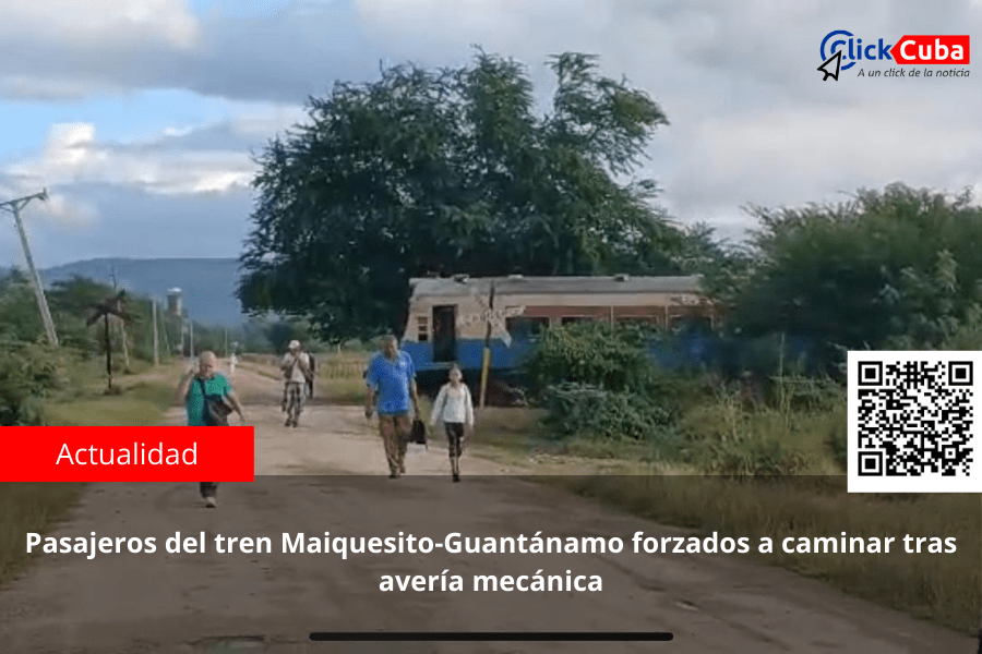Pasajeros del tren Maiquesito-Guantánamo forzados a caminar tras avería&nbsp;mecánica