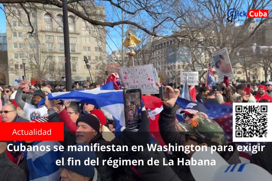 Cubanos se manifiestan en Washington para exigir el fin del régimen de La&nbsp;Habana