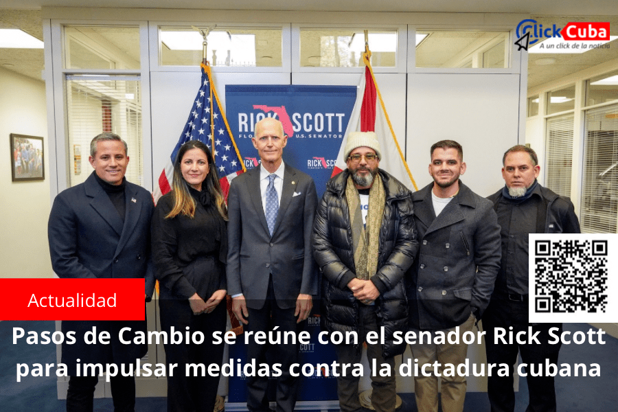 Pasos de Cambio se reúne con el senador Rick Scott para impulsar medidas contra la dictadura&nbsp;cubana