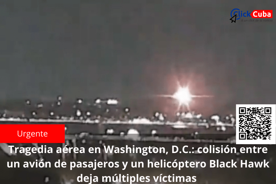 Tragedia aérea en Washington, D.C.: colisión entre un avión de pasajeros y un helicóptero Black Hawk deja múltiples&nbsp;víctimas