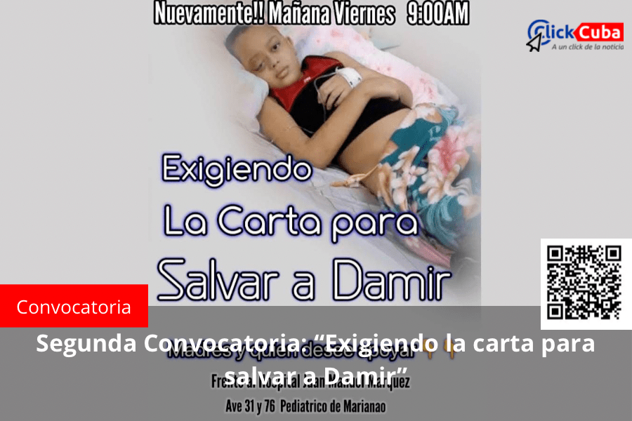Segunda Convocatoria: “Exigiendo la carta para salvar a&nbsp;Damir”