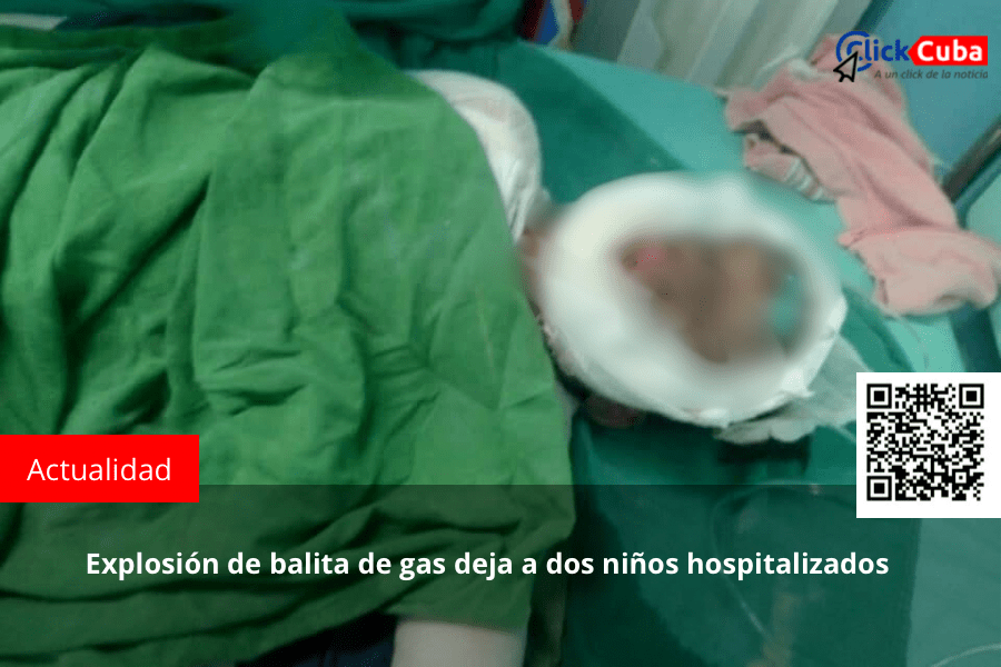 Explosión de balita de gas deja a dos niños&nbsp;hospitalizados