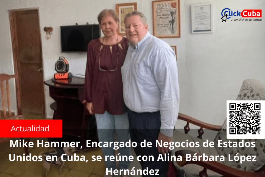 Mike Hammer, Encargado de Negocios de Estados Unidos en Cuba, se reúne con Alina Bárbara López&nbsp;Hernández