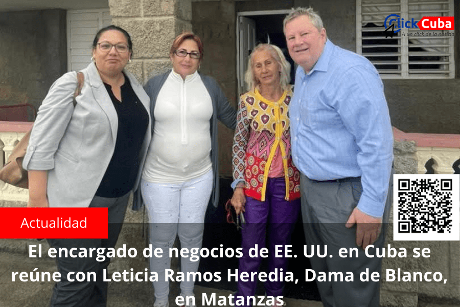 El encargado de negocios de EE. UU. en Cuba se reúne con Leticia Ramos Heredia, Dama de Blanco, en&nbsp;Matanzas