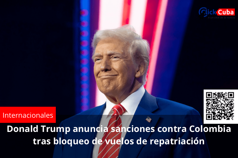 Donald Trump anuncia sanciones contra Colombia tras bloqueo de vuelos de&nbsp;repatriación