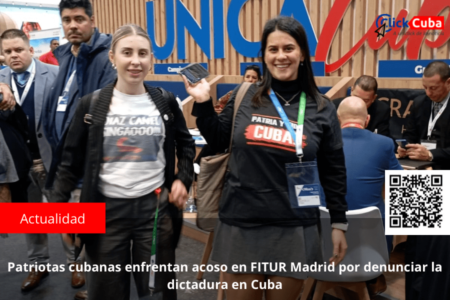 Patriotas cubanas enfrentan acoso en FITUR Madrid por denunciar la dictadura en&nbsp;Cuba
