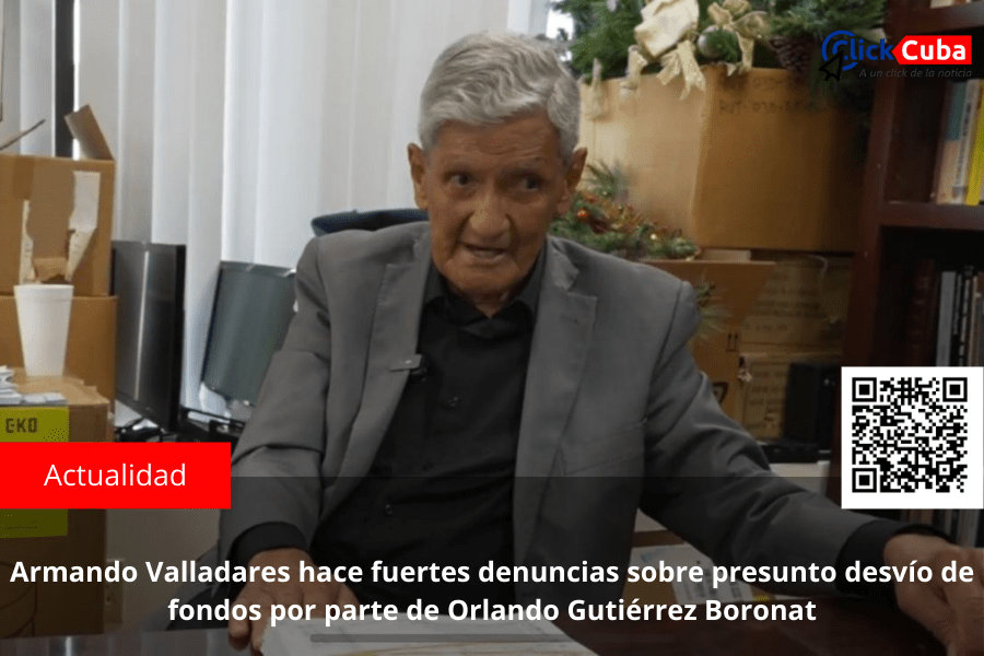 Armando Valladares hace fuertes denuncias sobre presunto desvío de fondos por parte de Orlando Gutiérrez&nbsp;Boronat