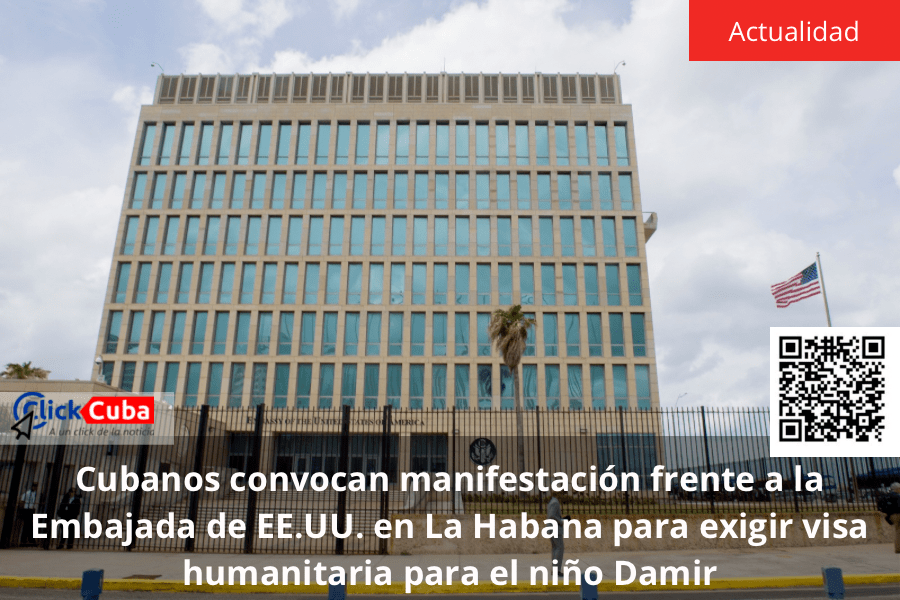 Cubanos convocan manifestación frente a la Embajada de EE.UU. en La Habana para exigir visa humanitaria para el niño&nbsp;Damir