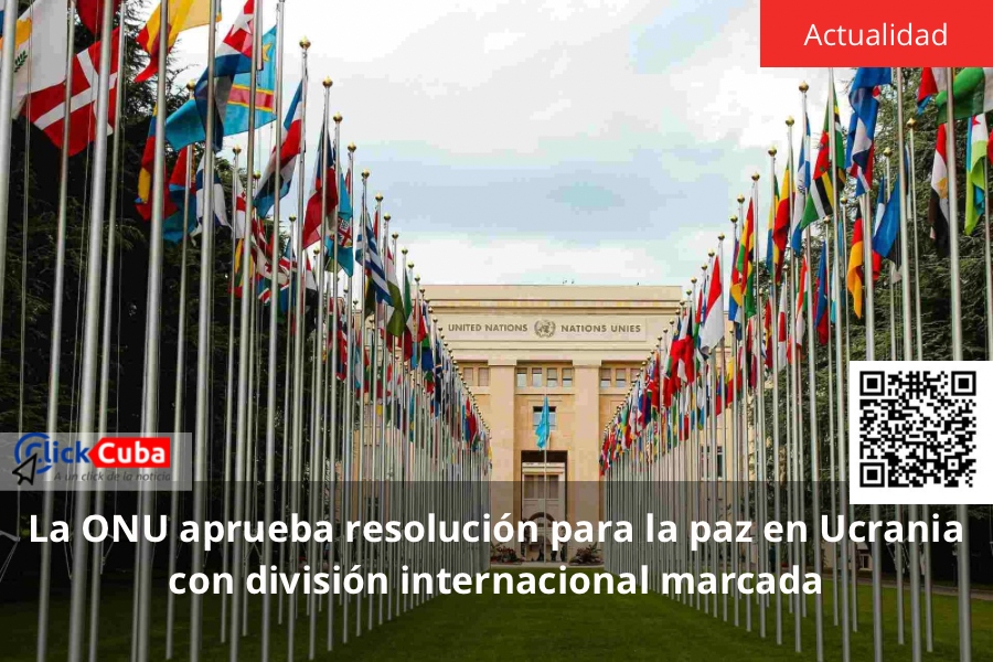 La ONU aprueba resolución para la paz en Ucrania con división internacional&nbsp;marcada
