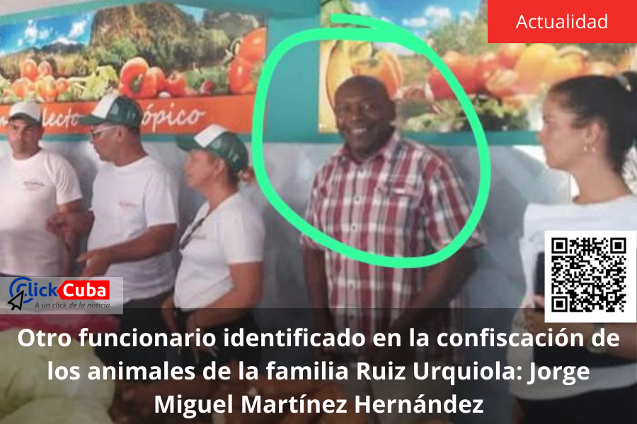 Otro funcionario identificado en la confiscación de los animales de la familia Ruiz Urquiola: Jorge Miguel Martínez&nbsp;Hernández
