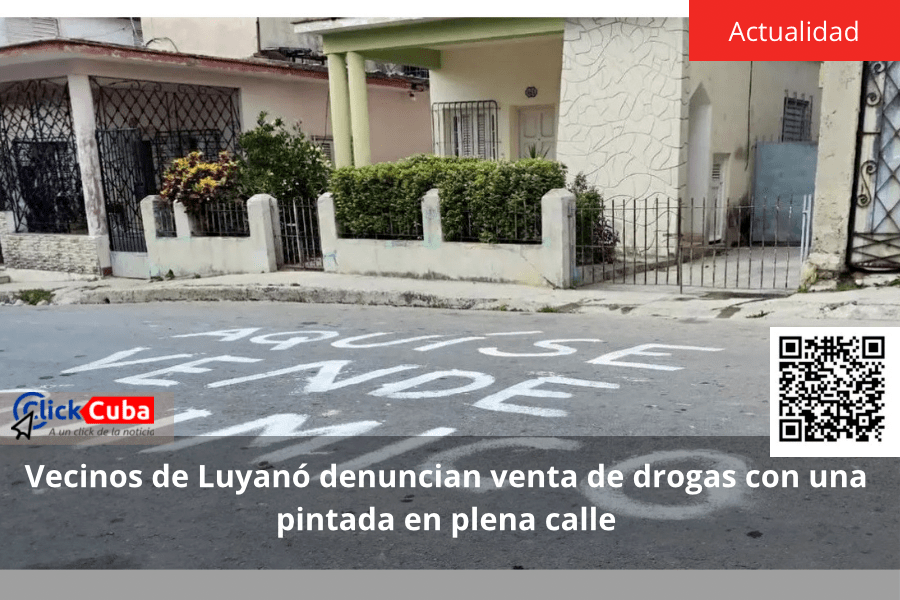 Vecinos de Luyanó denuncian venta de drogas con una pintada en plena&nbsp;calle