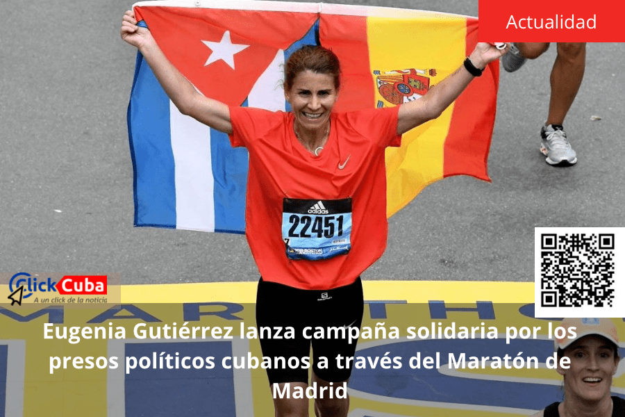 Eugenia Gutiérrez lanza campaña solidaria por los presos políticos cubanos a través del Maratón de&nbsp;Madrid