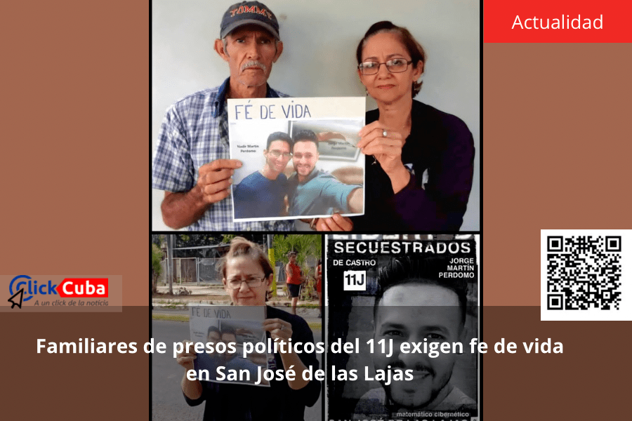 Familiares de presos políticos del 11J exigen fe de vida en San José de las&nbsp;Lajas