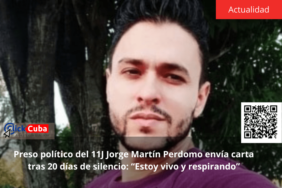 Preso político del 11J Jorge Martín Perdomo envía carta tras 20 días de silencio: “Estoy vivo y&nbsp;respirando”