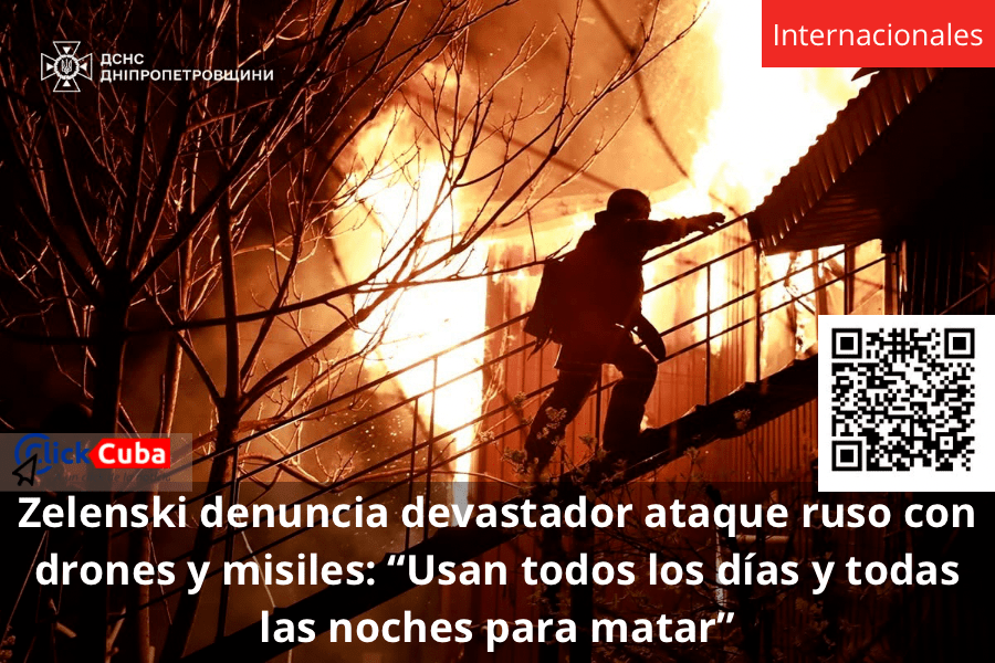 Zelenski denuncia devastador ataque ruso con drones y misiles: “Usan todos los días y todas las noches para&nbsp;matar”