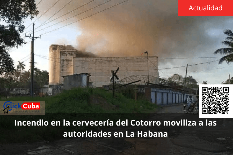 Incendio en la cervecería del Cotorro moviliza a las autoridades en La&nbsp;Habana